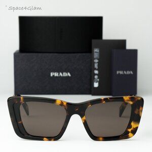 Prada Men Sunglasses Havana Honey Brown Cat Eye PR08YS 01V8C1 BRAND NEW